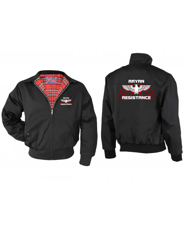 Bestickte Herren Harrington Jacke (Aryan Resistance) Bild 3