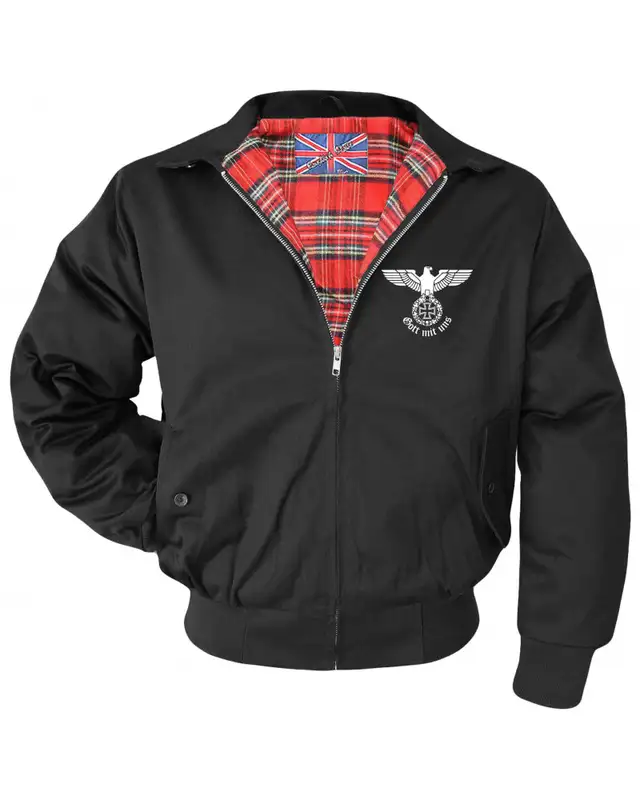 Bestickte Herren Harrington Jacke (Gott mit uns)