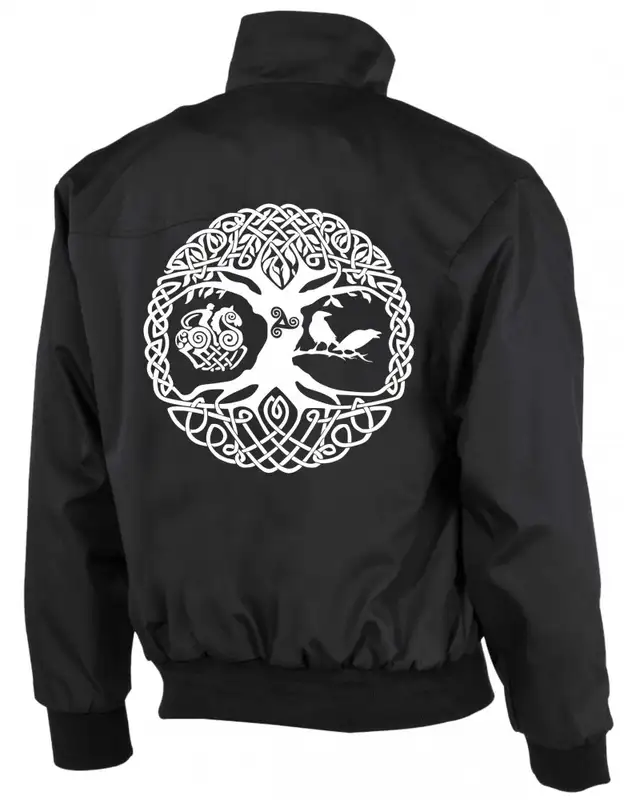 Bestickte Herren Harrington Jacke (Lebensbaum) Bild 2