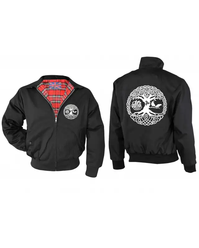 Bestickte Herren Harrington Jacke (Lebensbaum) Bild 3