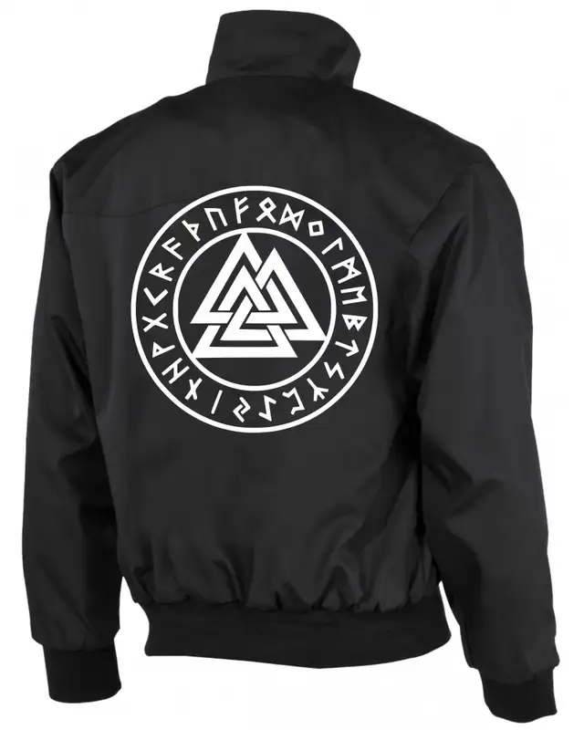 Bestickte Herren Harrington Jacke (Mein Schwert für Tyr) Bild 2