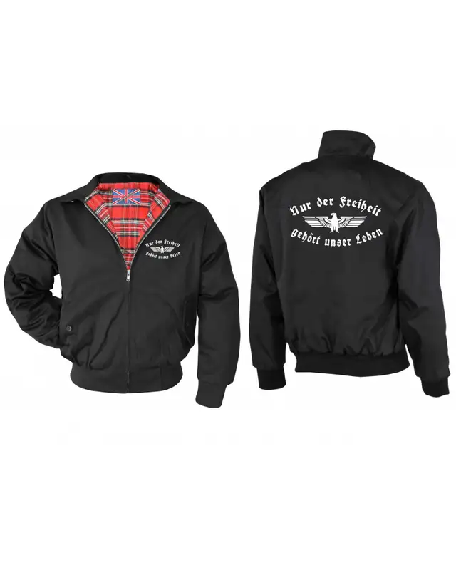 Bestickte Herren Harrington Jacke (Nur der Freiheit gehört unser Leben) Bild 3
