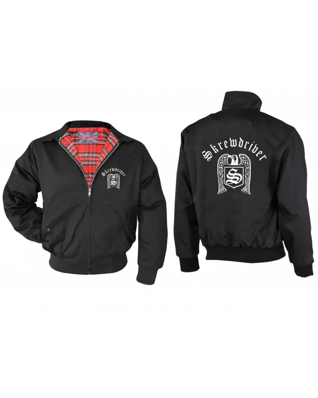 Bestickte Herren Harrington Jacke (Skrewdriver) Bild 3
