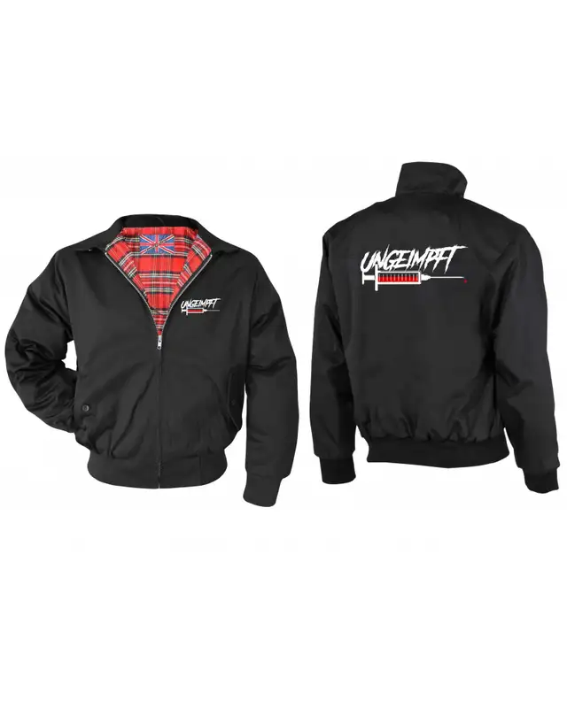 Bestickte Herren Harrington Jacke (Ungeimpft, Spritze) Bild 3