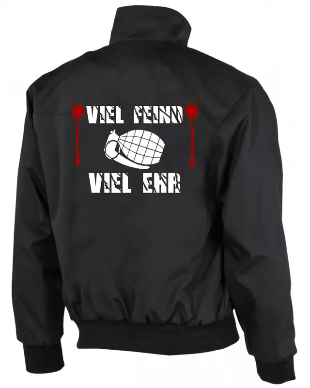 Bestickte Herren Harrington Jacke (Viel feind viel Ehr) Bild 2