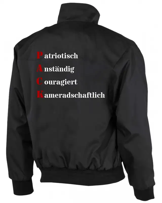 Bestickte Herren Harrington Jacke (Wir sind das Pack) Bild 2
