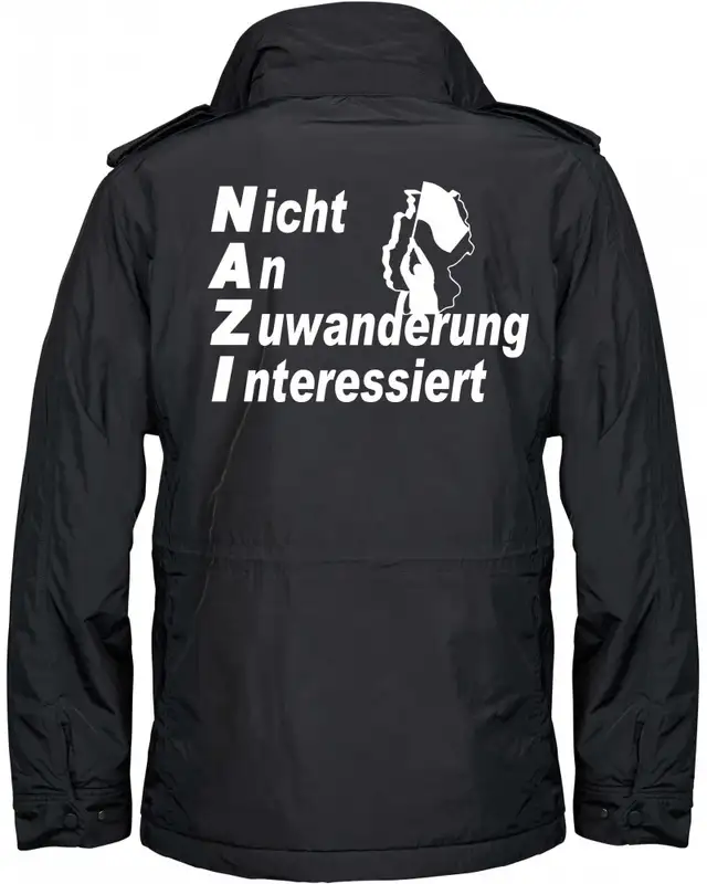 Bestickte Herren Jacke "Balder" (Nicht an Zuwanderung interessiert, Fahne) Bild 2