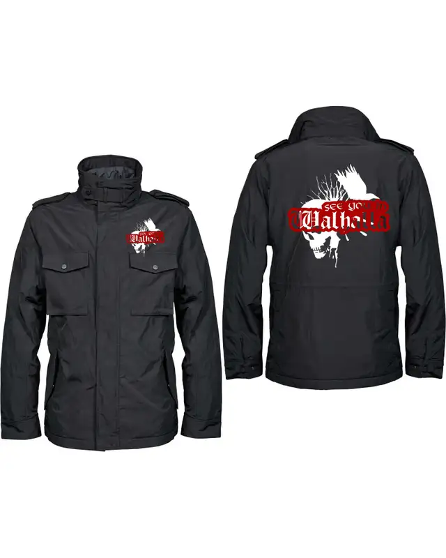 Bestickte Herren Jacke "Balder" (See you in Walhalla, Totenkopf) Bild 3
