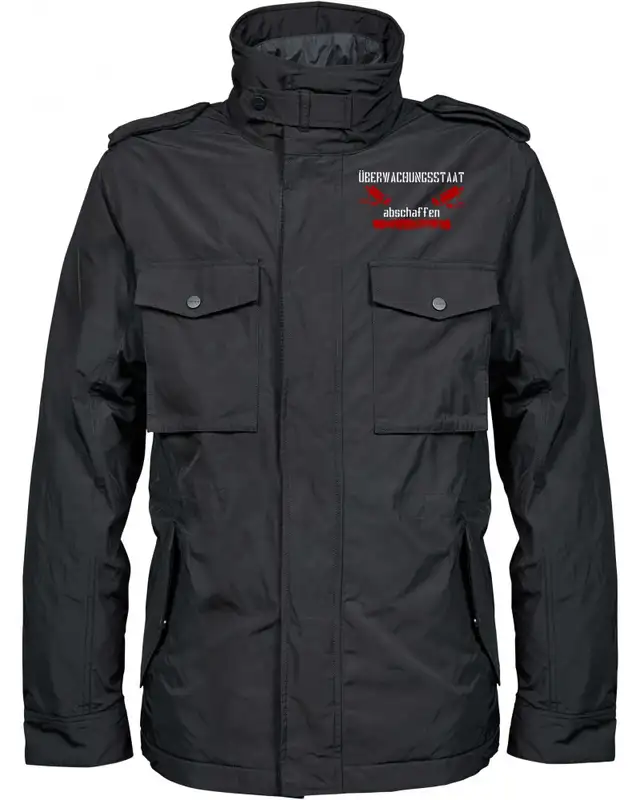 Bestickte Herren Jacke "Balder" (Überwachungsstaat abschaffen)