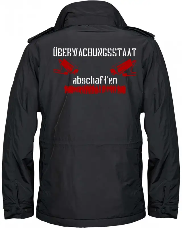 Bestickte Herren Jacke "Balder" (Überwachungsstaat abschaffen) Bild 2