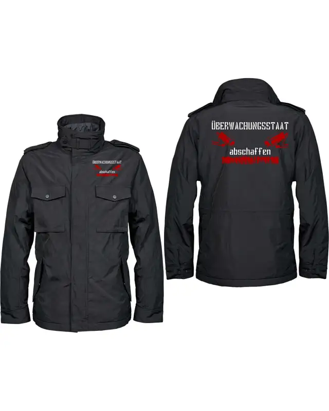 Bestickte Herren Jacke "Balder" (Überwachungsstaat abschaffen) Bild 3