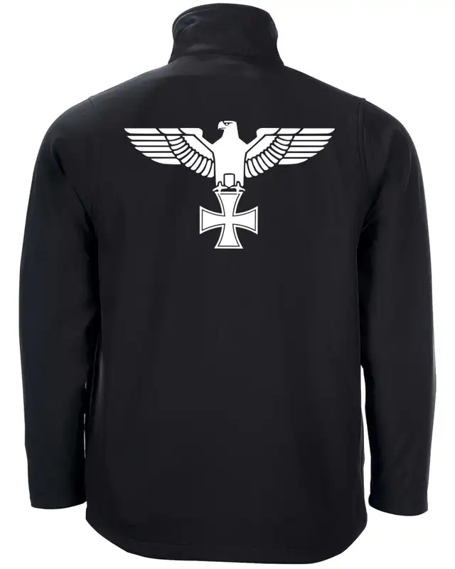 Bestickte Herren Softshell Jacke "2 Lagen" (Adler, Kreuz) Bild 2