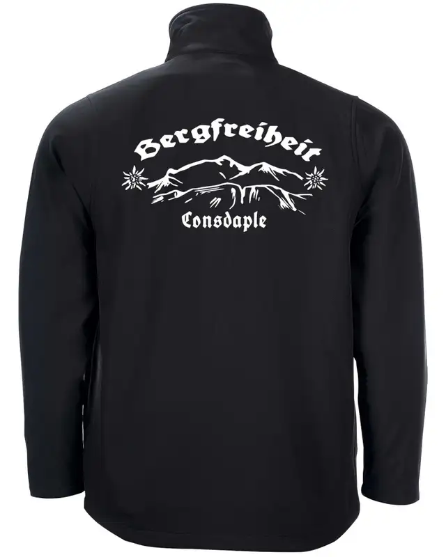 Bestickte Herren Softshell Jacke "2 Lagen" (Consdaple, Bergfreiheit) Bild 2