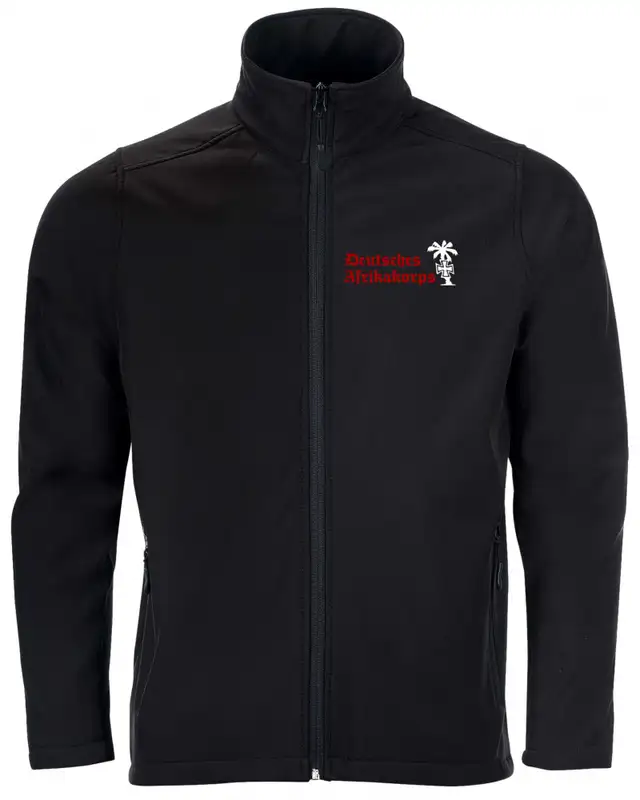 Bestickte Herren Softshell Jacke "2 Lagen" (Deutsches Afrikakorps)