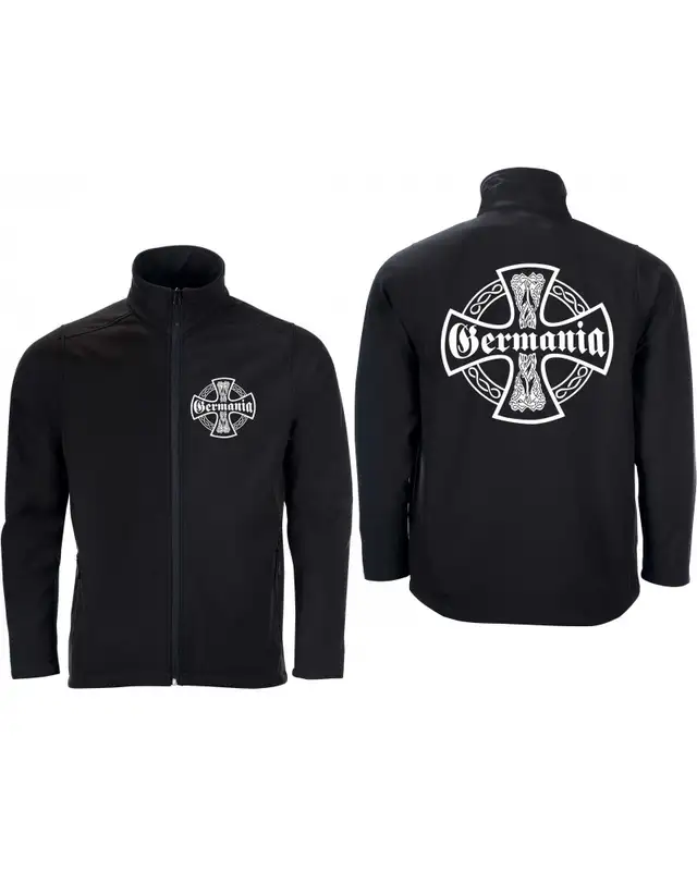 Bestickte Herren Softshell Jacke "2 Lagen" (Germania, Kreuz) Bild 3