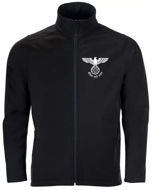Bestickte Herren Softshell Jacke "2 Lagen" (Gott mit uns)