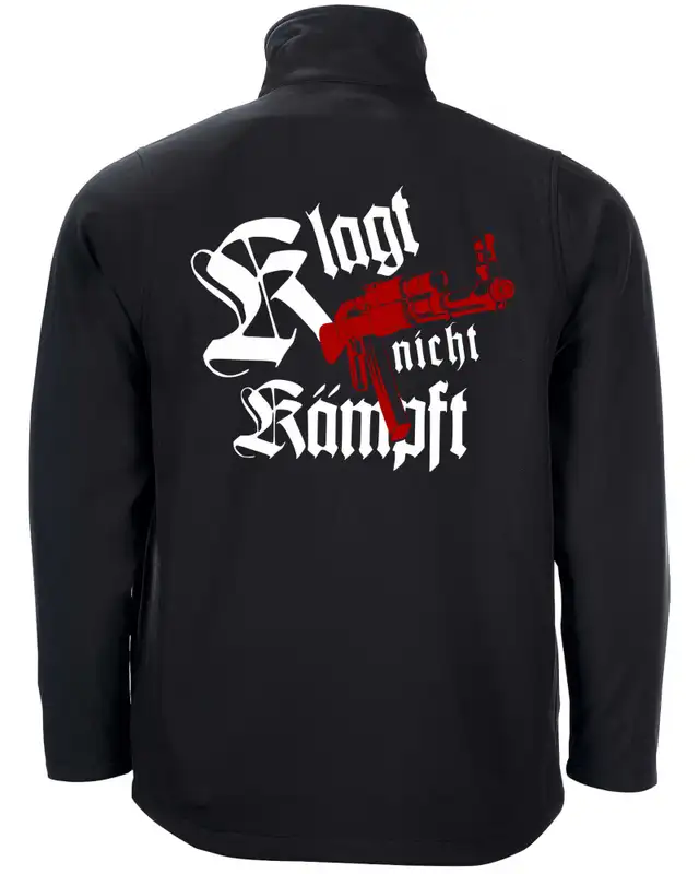 Bestickte Herren Softshell Jacke "2 Lagen" (Klagt nicht kämpft, Ak47) Bild 2