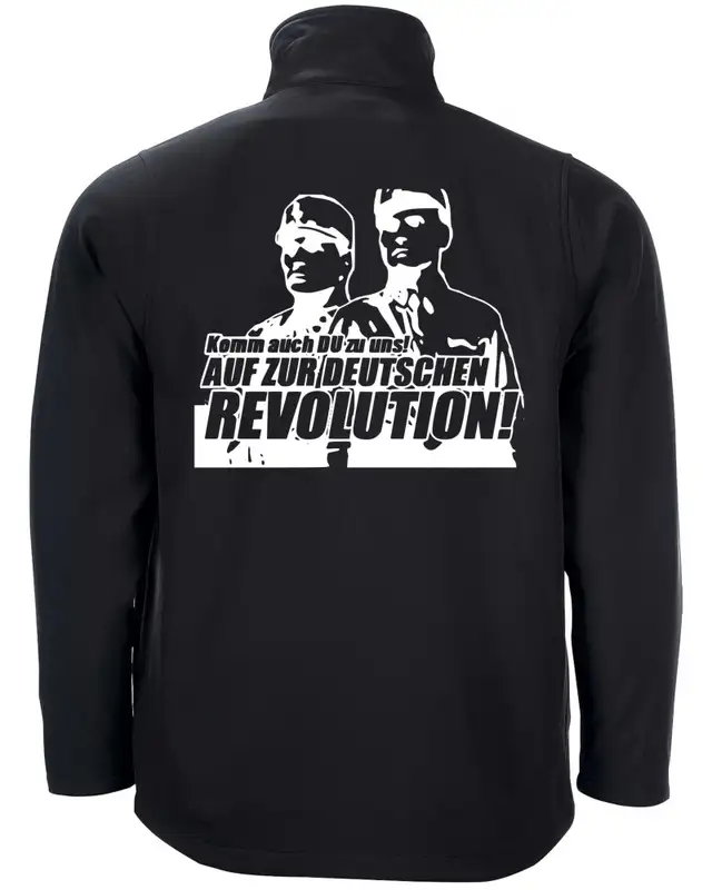 Bestickte Herren Softshell Jacke "2 Lagen" (Komm zur Revolution) Bild 2