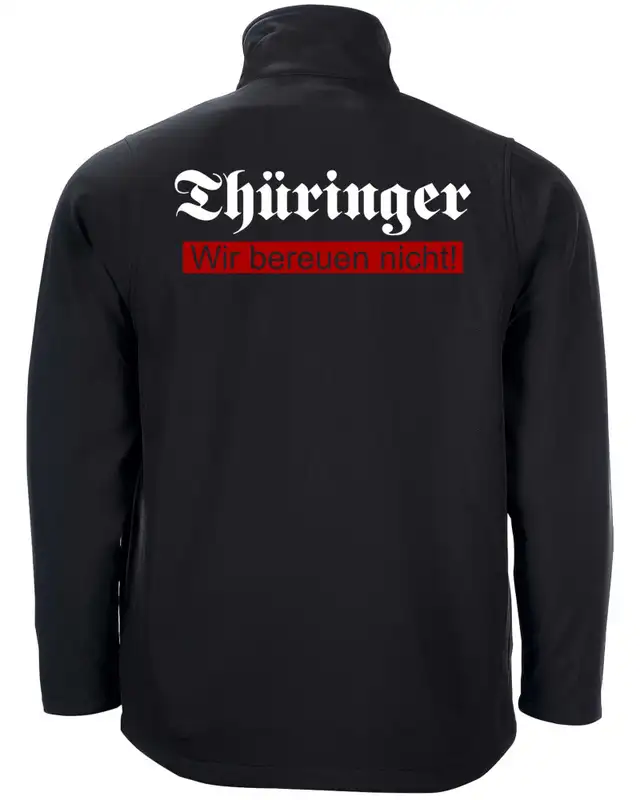 Bestickte Herren Softshell Jacke "2 Lagen" (Thüringer, wir bereuen nicht) Bild 2