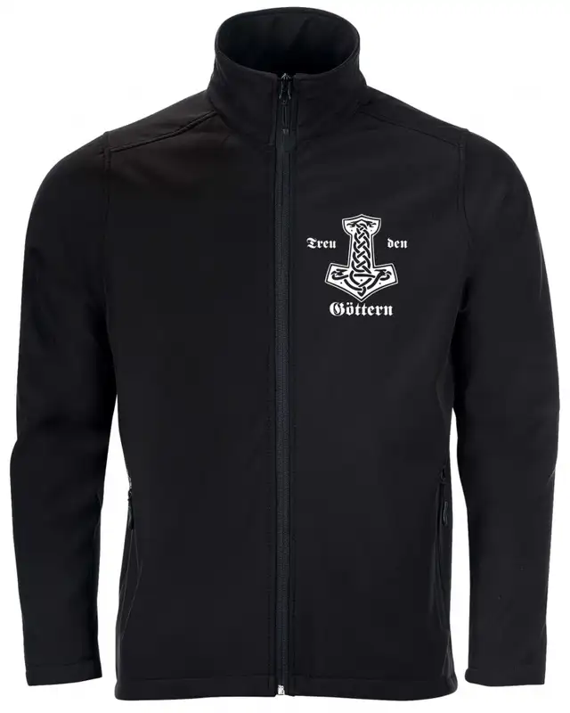 Bestickte Herren Softshell Jacke "2 Lagen" (Treu den Göttern)