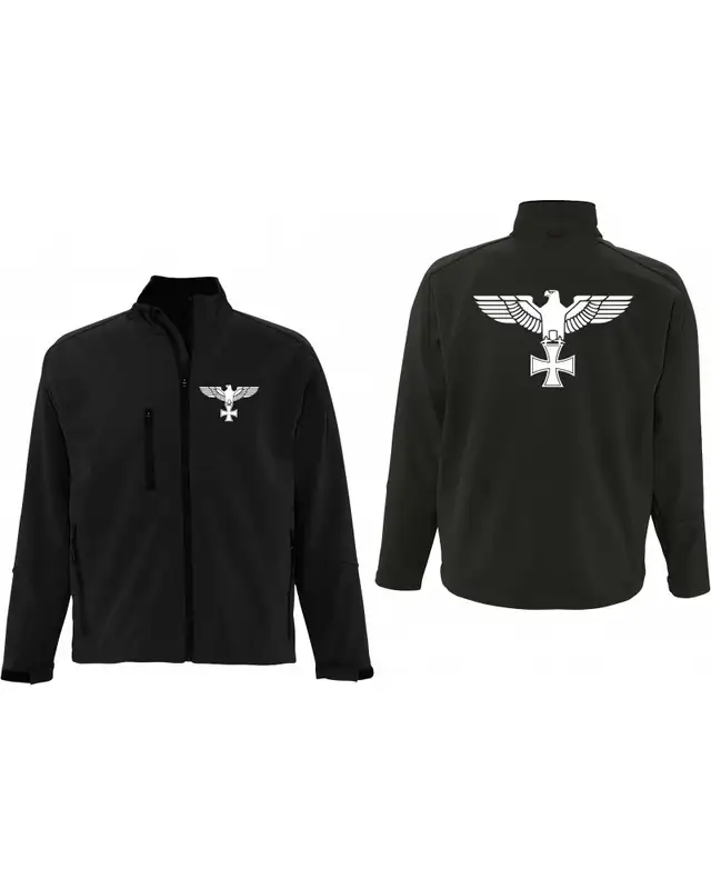 Bestickte Herren Softshell Jacke "3 Lagen" (Adler, Kreuz) Bild 3