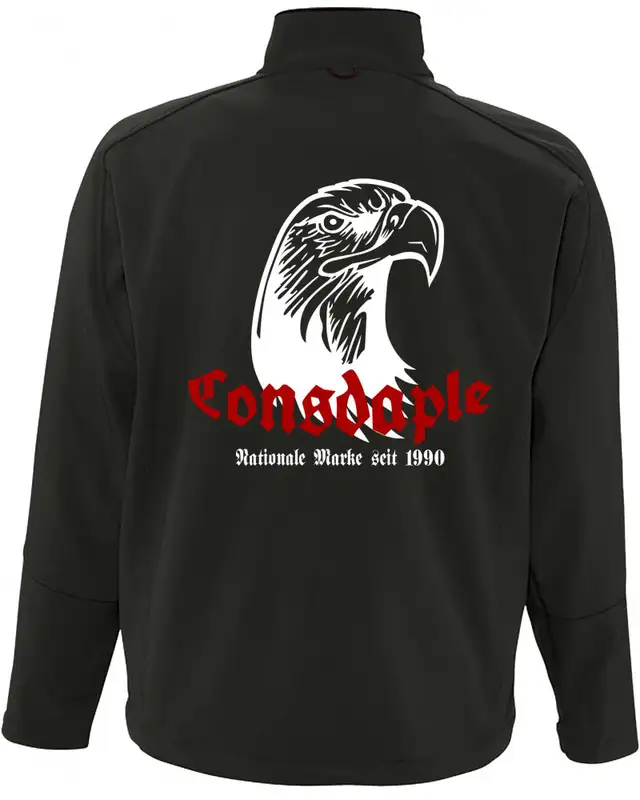 Bestickte Herren Softshell Jacke "3 Lagen" (Consdaple, Adlerkopf 1990) Bild 2
