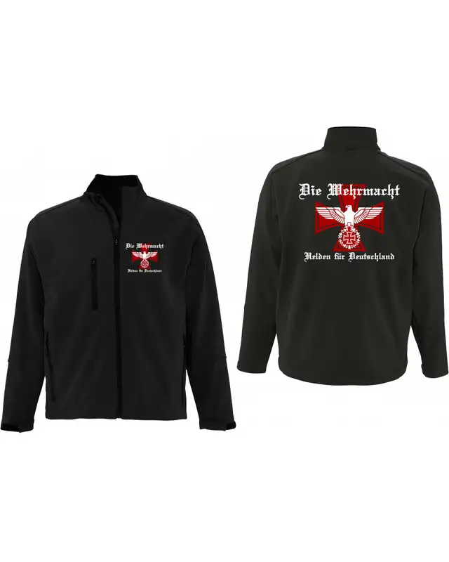 Bestickte Herren Softshell Jacke "3 Lagen" (Die Wehrmacht, Helden für Deutschland) Bild 3