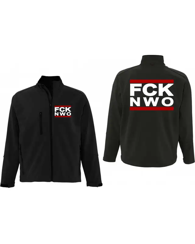 Bestickte Herren Softshell Jacke "3 Lagen" (FCK NWO) Bild 3