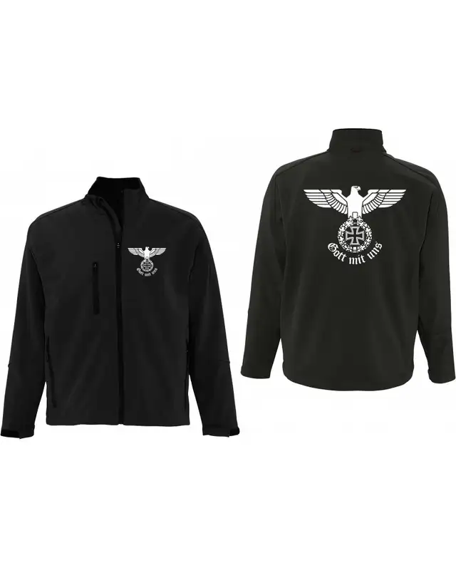 Bestickte Herren Softshell Jacke "3 Lagen" (Gott mit uns) Bild 3