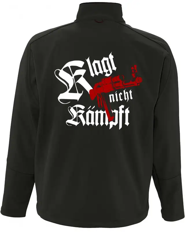 Bestickte Herren Softshell Jacke "3 Lagen" (Klagt nicht kämpft, Ak47) Bild 2
