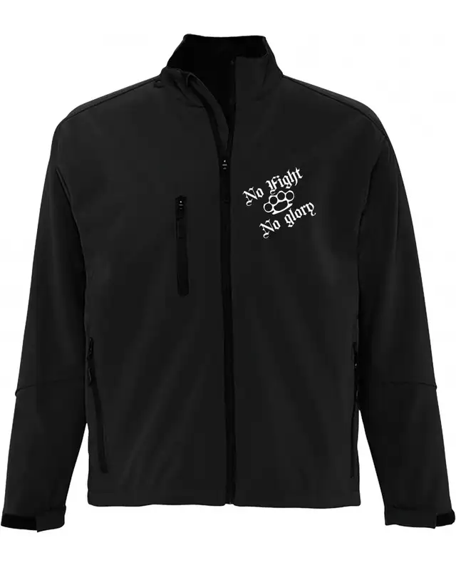 Bestickte Herren Softshell Jacke "3 Lagen" (Life is Pain)