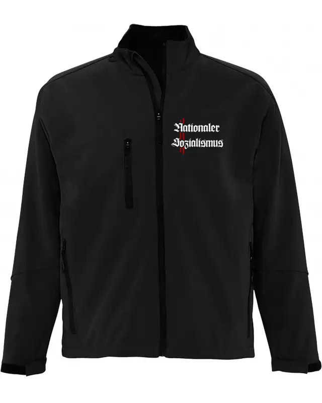 Bestickte Herren Softshell Jacke "3 Lagen" (Nationaler Sozialismus)