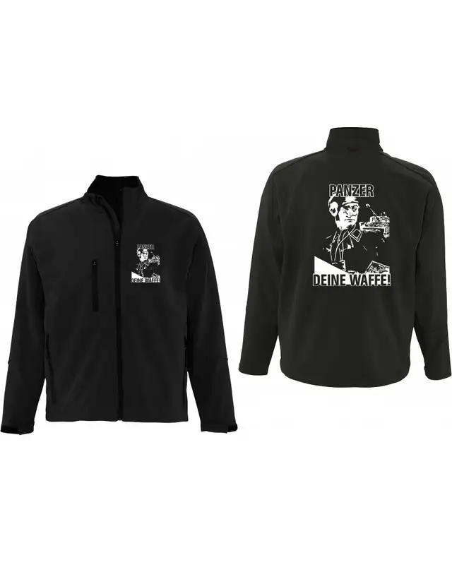 Bestickte Herren Softshell Jacke "3 Lagen" (Panzer, deine Waffe!) Bild 3