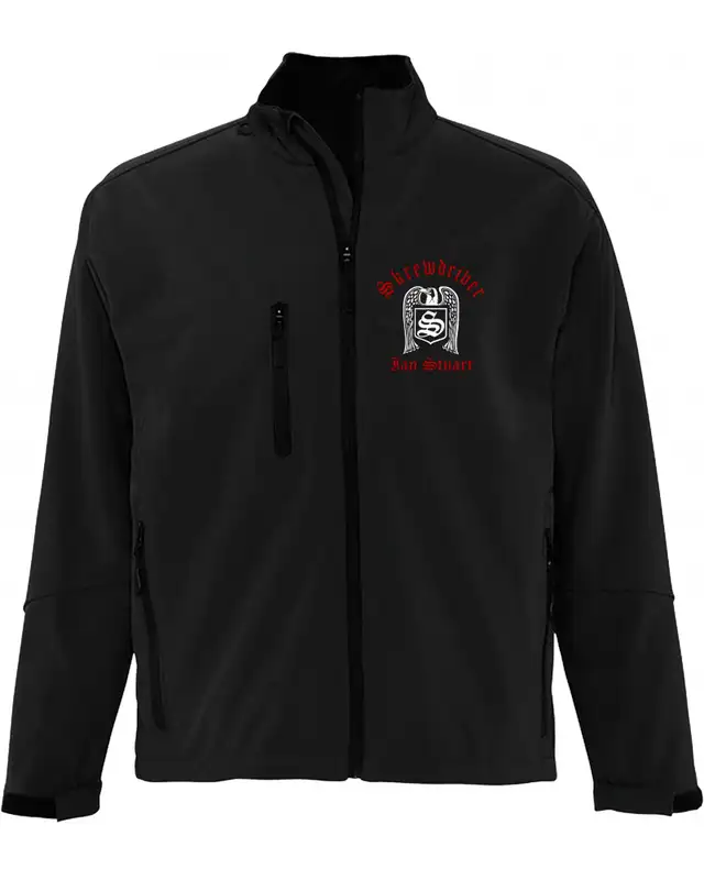 Bestickte Herren Softshell Jacke "3 Lagen" (Skrewdriver, Ian Stuart)