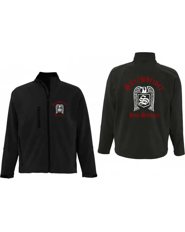 Bestickte Herren Softshell Jacke "3 Lagen" (Skrewdriver, Ian Stuart) Bild 3