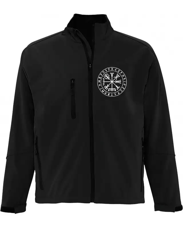 Bestickte Herren Softshell Jacke "3 Lagen" (Vegvisir)