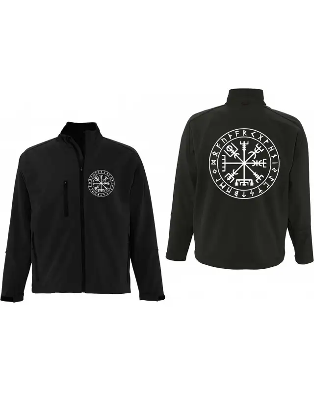 Bestickte Herren Softshell Jacke "3 Lagen" (Vegvisir) Bild 3
