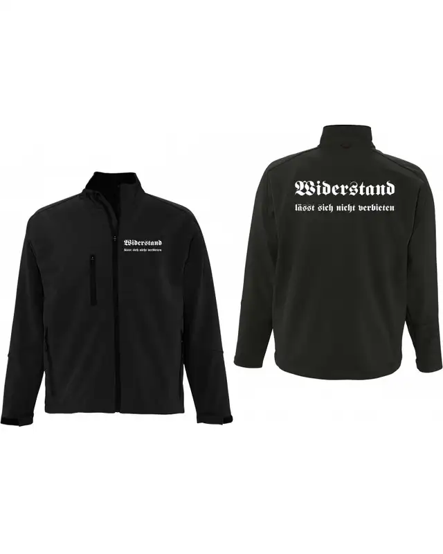Bestickte Herren Softshell Jacke "3 Lagen" (Widerstand lässt sich nicht verbieten) Bild 3