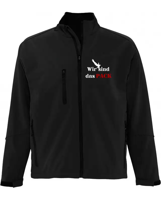 Bestickte Herren Softshell Jacke "3 Lagen" (Wir sind das Pack)