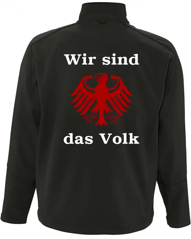 Bestickte Herren Softshell Jacke "3 Lagen" (Wir sind das Volk) Bild 2