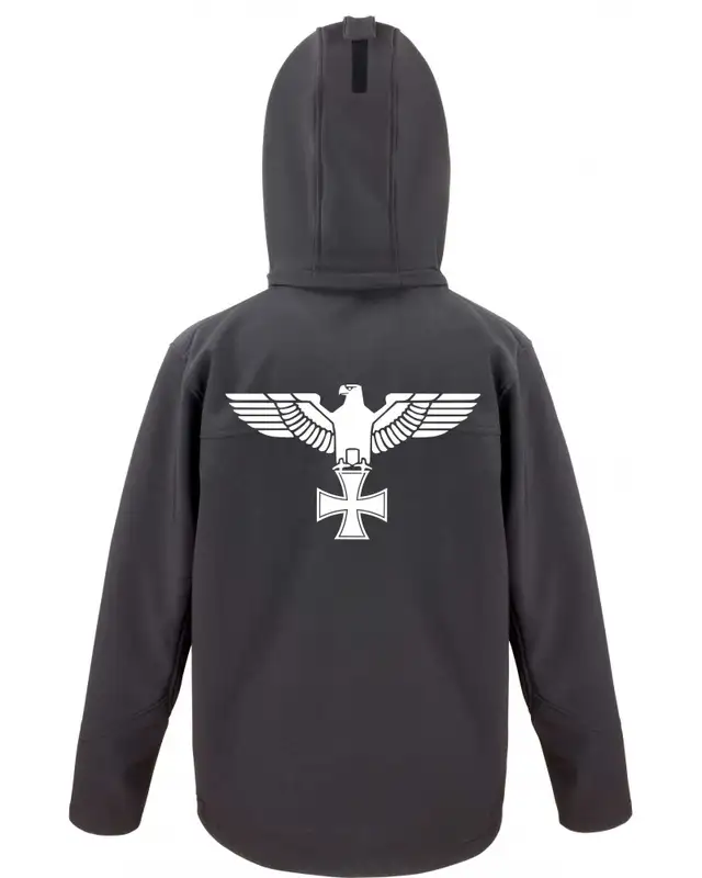 Bestickte Herren Softshell Kapuzenjacke (Adler, Kreuz) Bild 2