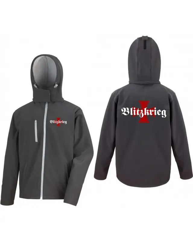 Bestickte Herren Softshell Kapuzenjacke (Blitzkrieg) Bild 3