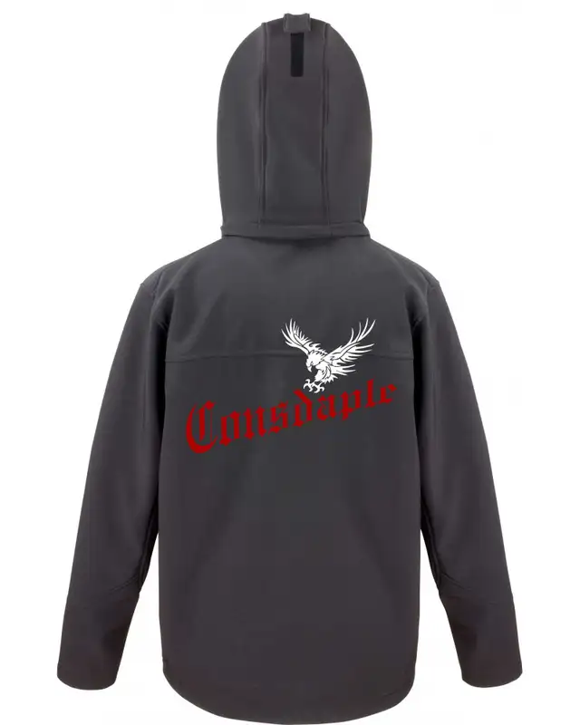 Bestickte Herren Softshell Kapuzenjacke (Consdaple, Adler im Flug) Bild 2