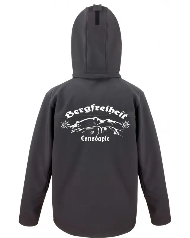 Bestickte Herren Softshell Kapuzenjacke (Consdaple, Bergfreiheit) Bild 2