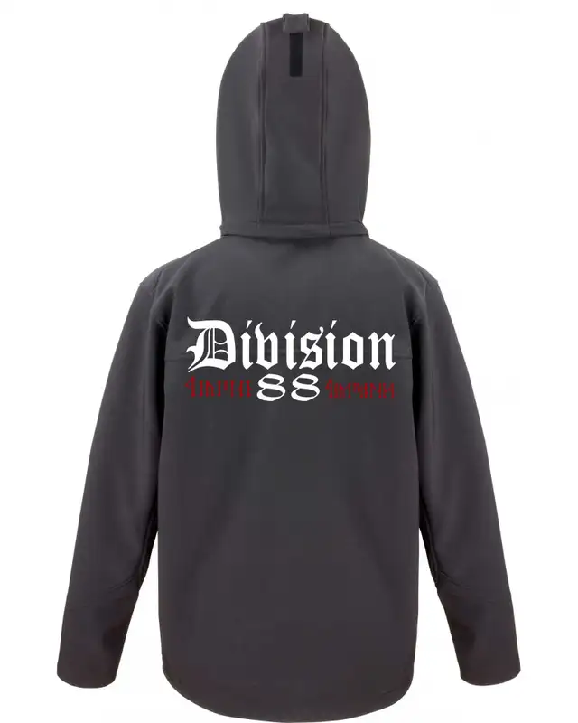Bestickte Herren Softshell Kapuzenjacke (Division 88 Runen) Bild 2