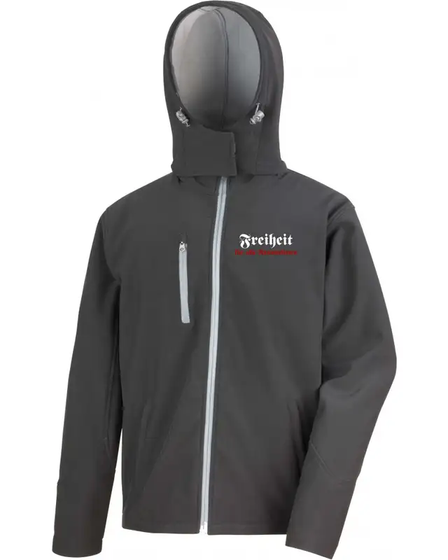 Bestickte Herren Softshell Kapuzenjacke (Freiheit)