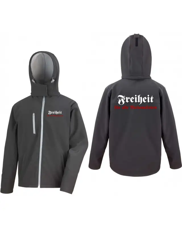 Bestickte Herren Softshell Kapuzenjacke (Freiheit) Bild 3