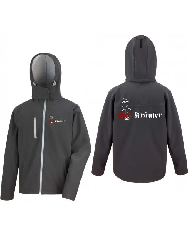 Bestickte Herren Softshell Kapuzenjacke (Heil Kräuter) Bild 3