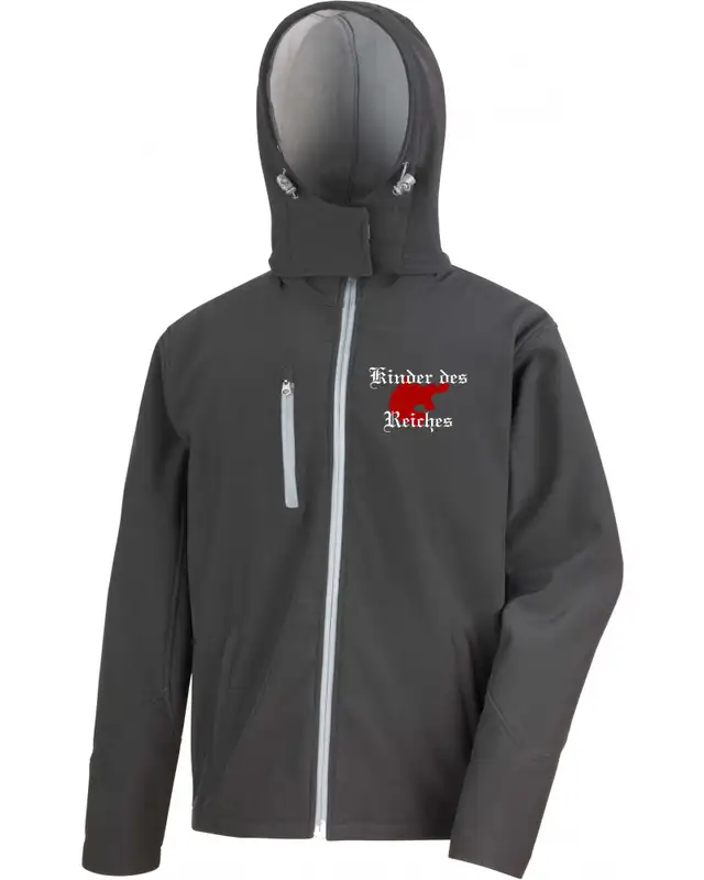 Bestickte Herren Softshell Kapuzenjacke (Kinder des Reiches)