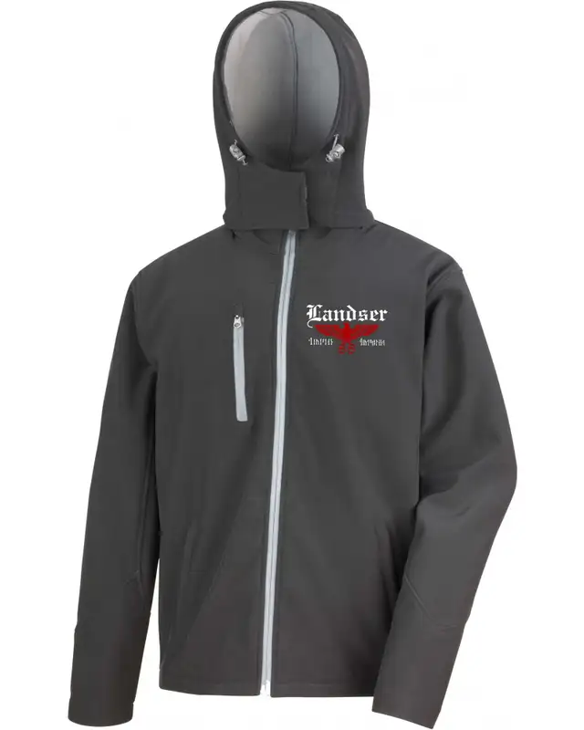 Bestickte Herren Softshell Kapuzenjacke (Landser, Adler 88)